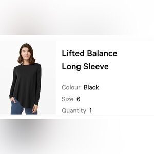 Black lululemon asymmetrical top